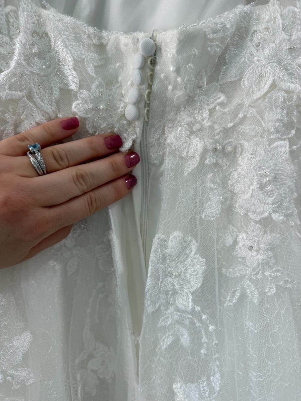 Maggie Sottero White Lace A-Line Wedding Dress - Picture 11 of 16